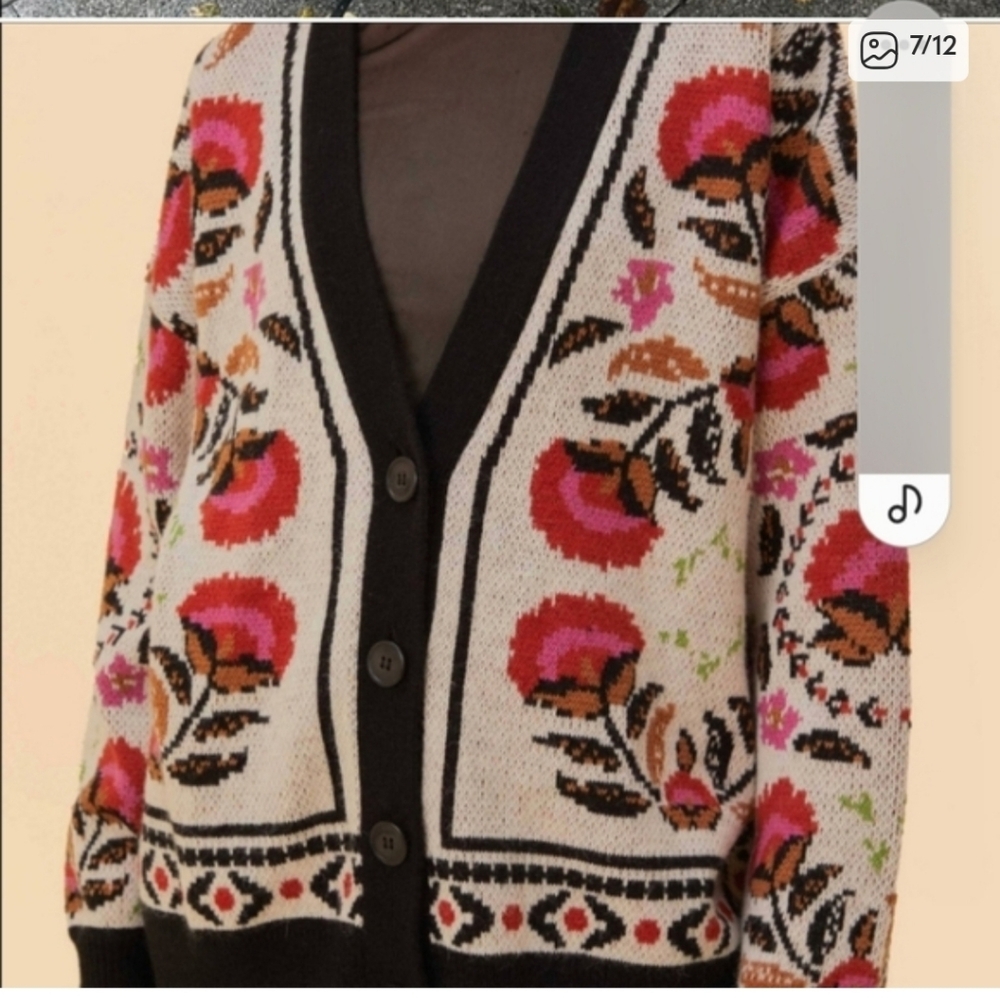 FARM Rio Multicolor Floral Cardigan - Picture 6 of 7